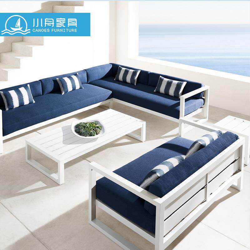 户外铝合金沙发酒店室外庭院休闲阳光房家具别墅露台简约防水沙发