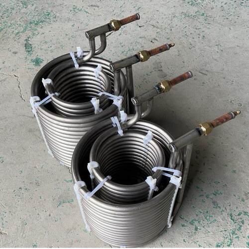 现货制冷海鲜鱼池钛管冷水机纯钛换热器蒸发器鱼缸钛管钛炮钛