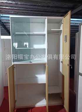 拆装出口文件柜钢制仿木物88686柜皮仿木储转印纹环保更衣柜生产