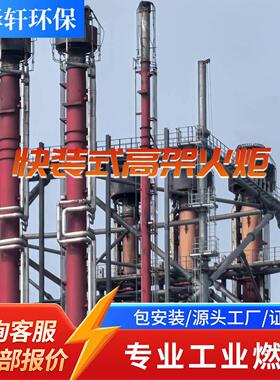 可拆卸架火炬 危废处理 RTO 尾气无黑烟环保燃烧处理火炬系统