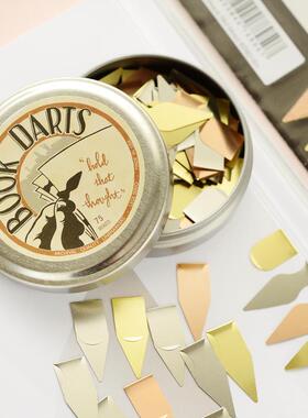 BOOKDARTS书签高级感复古创意简约金属黄铜阅读迷你小箭头索引夹