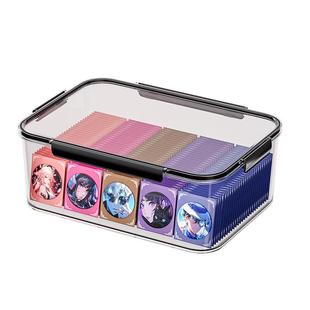 吧唧收纳盒密封防潮展示架周边徽章谷子高透亚克力玩具卡片