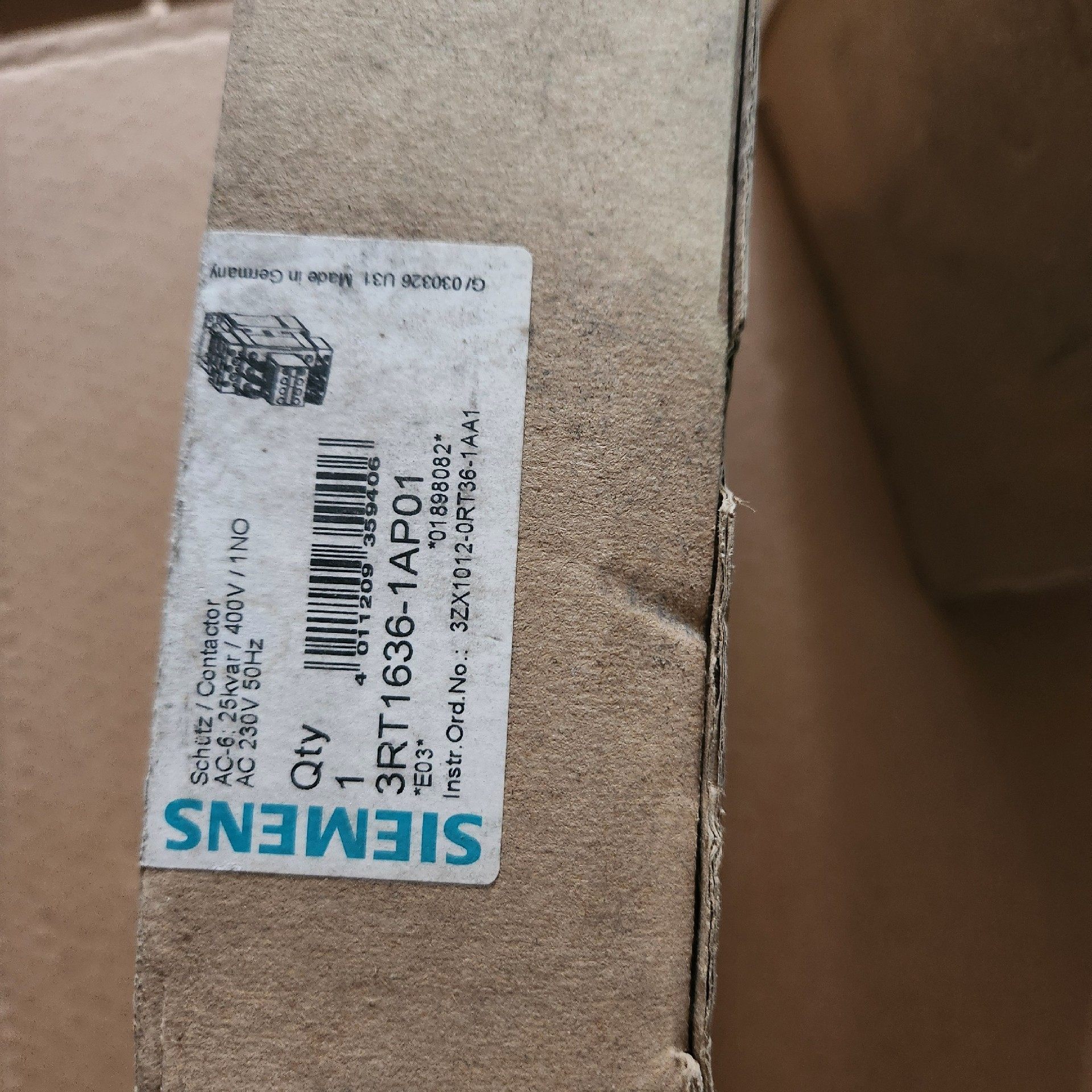 西门子电容接触器3RT1636-1AP01