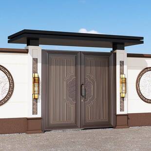 2026年新款 铝合金别墅庭院大门 铝艺双开门户外农村自建房院门新品