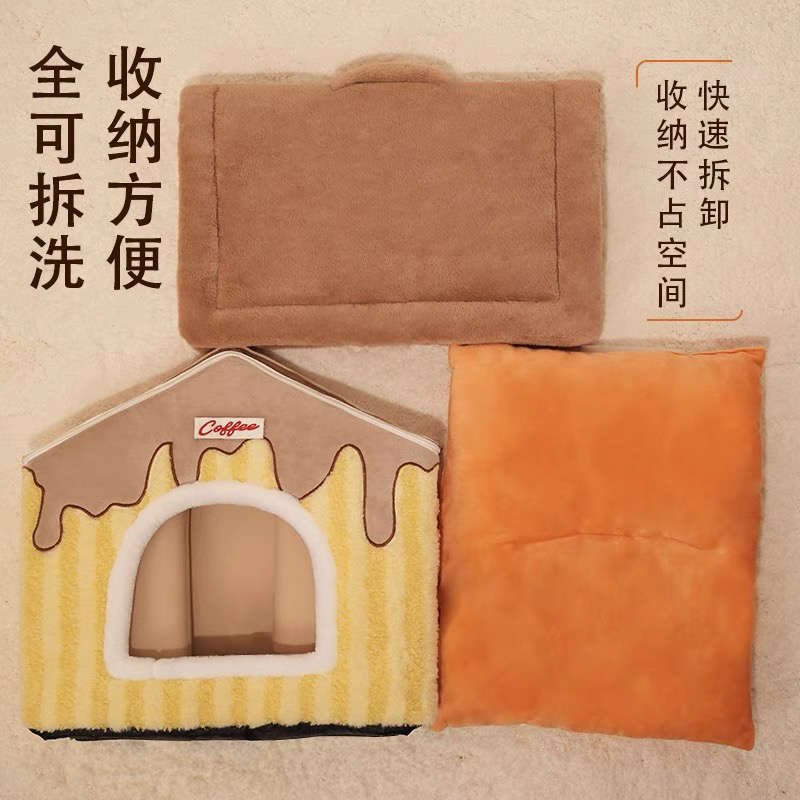 窝屋封闭式躲避窝保暖猫猫房子躲避猫窝屋安全感通用睡觉四季帐篷