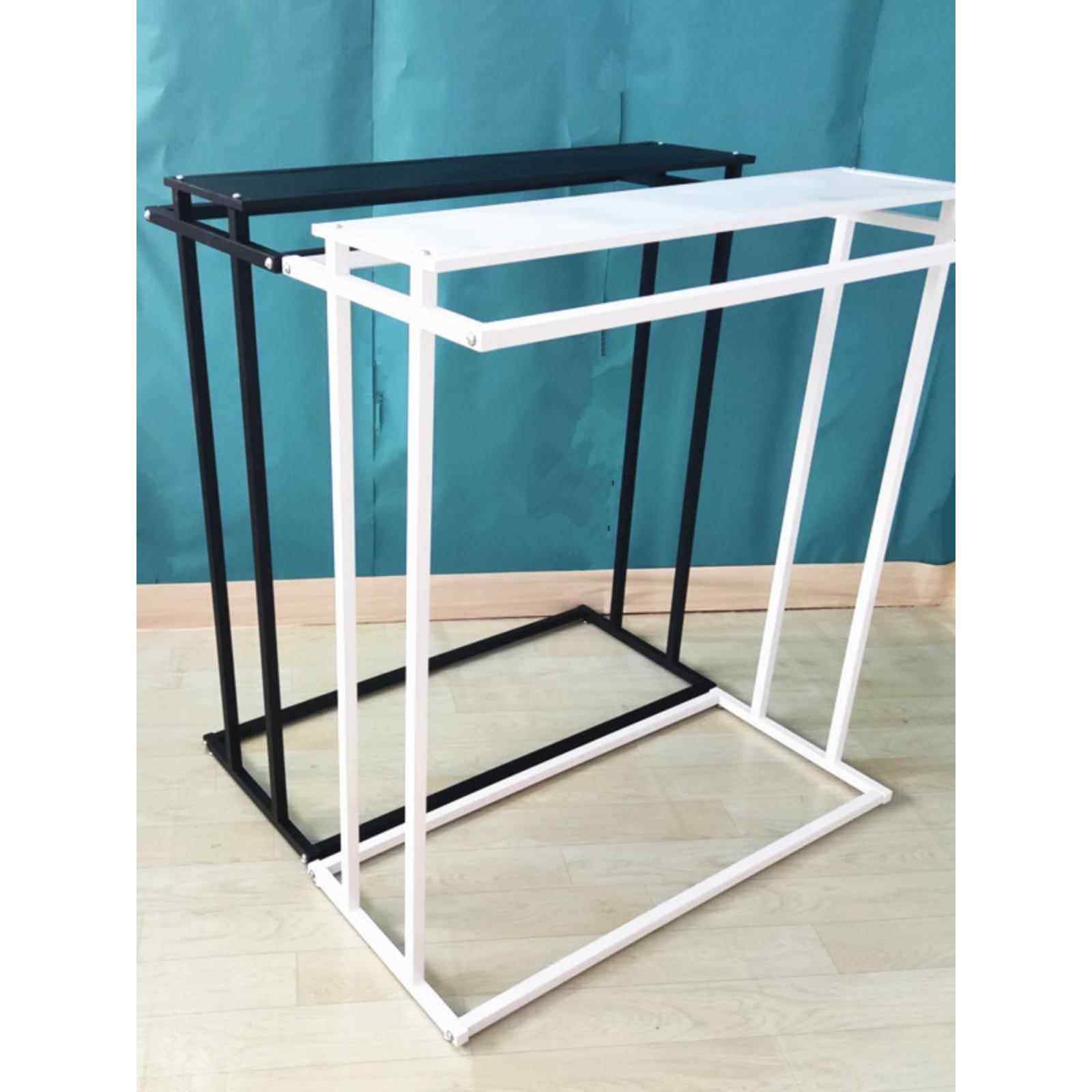 简约服装店中岛架落地展示架男女装童装双排中间货架双杠侧挂衣架