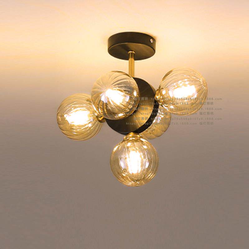 全铜北欧餐厅吊灯现代简约吧台咖啡厅极简创意led设计师楼梯灯具