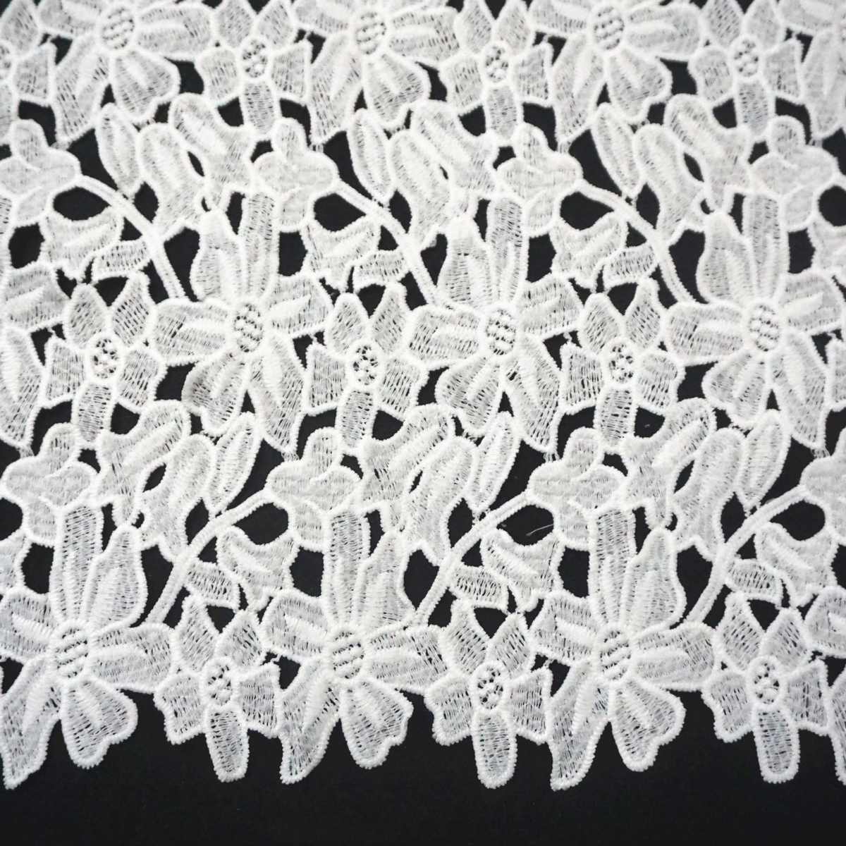 瑞艺水溶刺绣牛奶丝满副花边 婚纱礼服 网布绣花 蕾丝面料