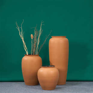 手工制作景德镇陶瓷花瓶四件套落地大花瓶 简约大号陶瓷花瓶摆件