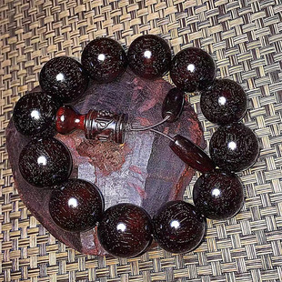 【收藏级手串】保真满金星老料印度小叶紫檀2.0*12颗佛珠男士手串