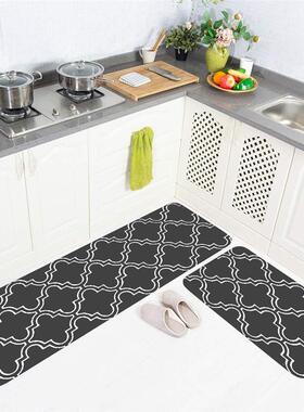 pvc格防水厨房地垫简约代现901厨房防水防油地垫家用长子条厨房地