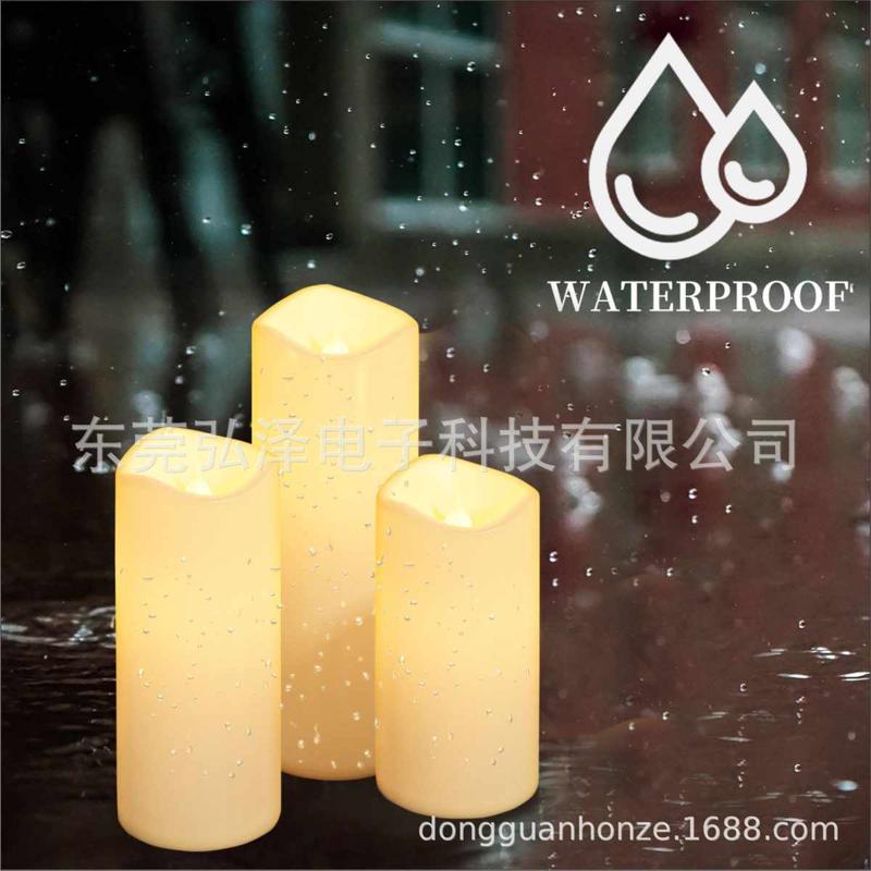 户外防水蜡烛灯仿真摇摆蜡烛灯创意美容会所装饰LED遥控电子蜡烛