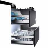 厚 碗碟篮太空铝碗架双层拉篮加 2024新款 拉篮304不锈钢橱柜抽屉式