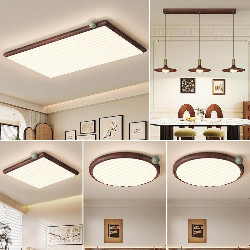 中古风客厅吸顶灯现代简约大气大厅主灯2025新款灯具全屋套餐组合