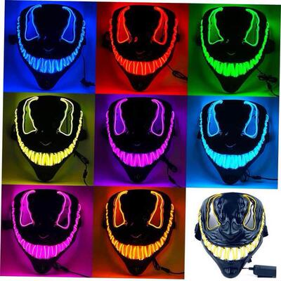 Halloween Horror Venom LED Luminous Mask Ball Party万圣毒液