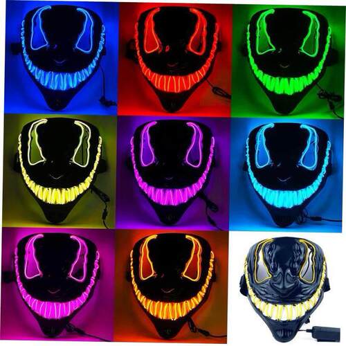 Halloween Horror Venom LED Luminous Mask Ball Party万圣毒液