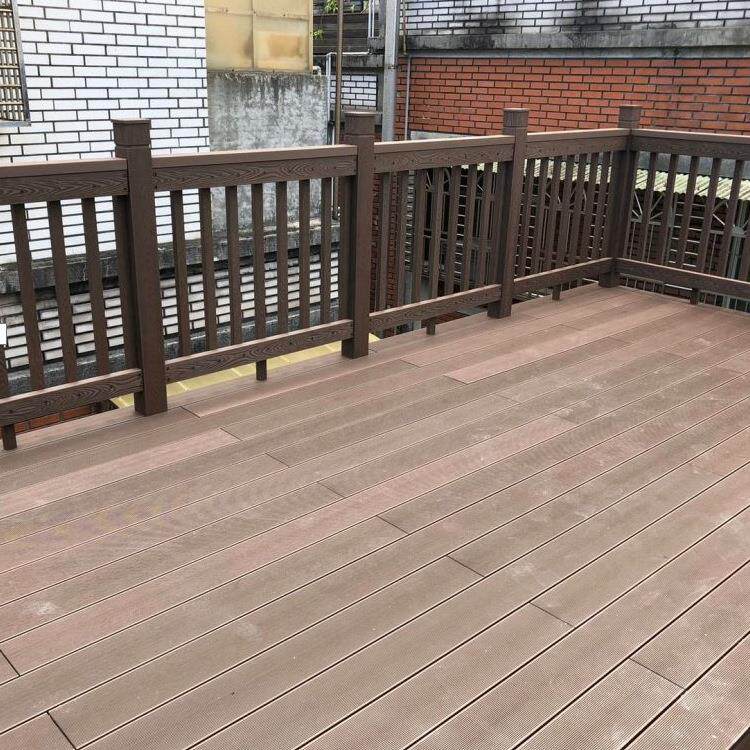 室外塑木护栏公园庭院园林栅栏木塑仿真木隔离栏景观河道栏杆围墙
