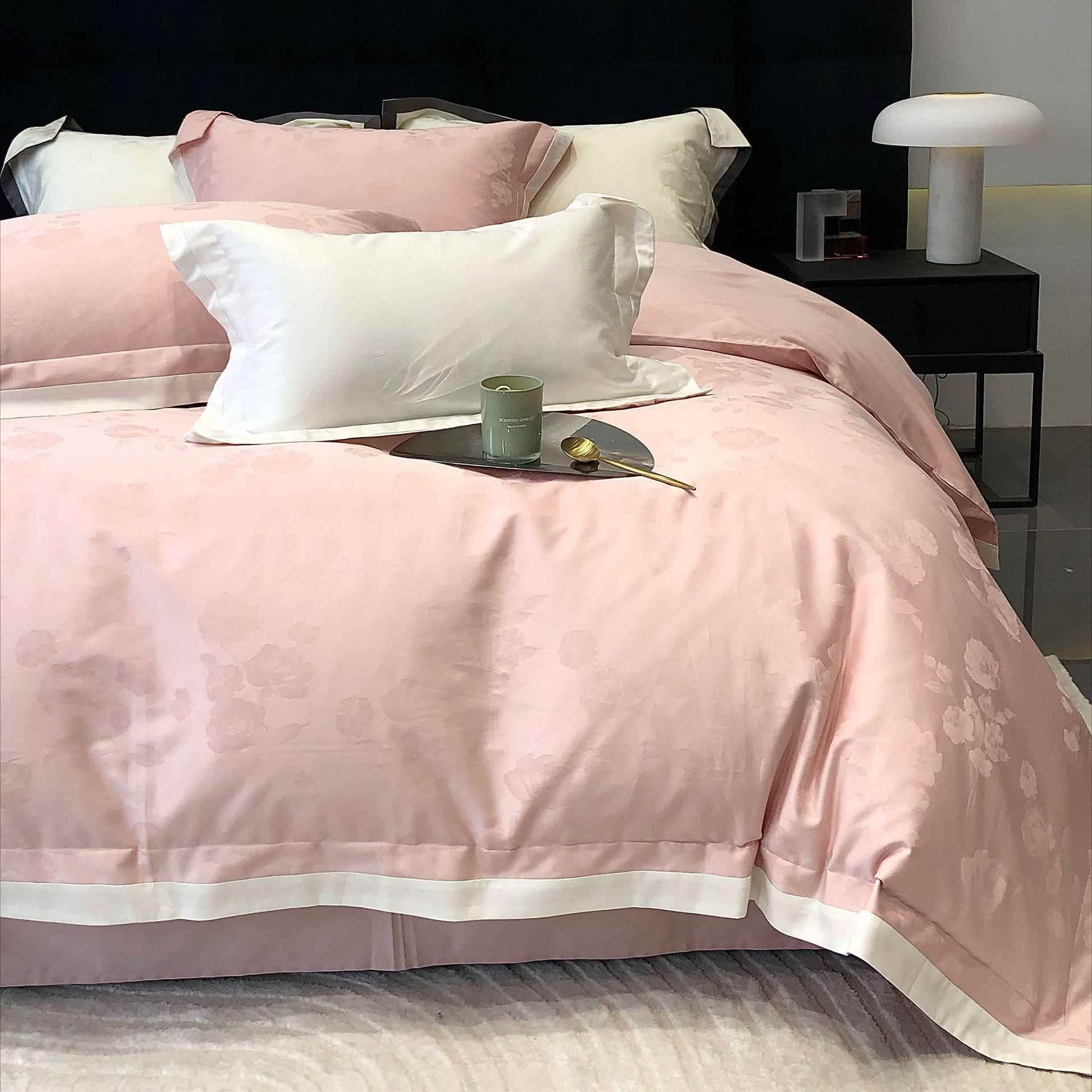 类2支长绒棉A全1棉提TGH--120花0四件套法式轻奢高端全棉床上用品