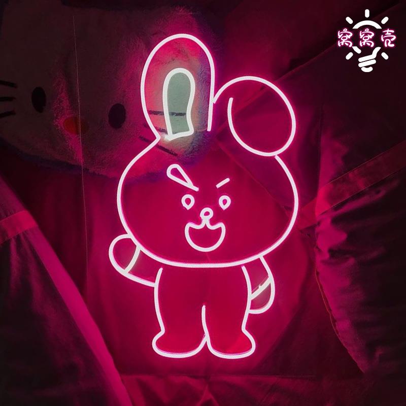 led发光字广告招牌柔性霓虹灯造型现货酒吧饭店商业装饰