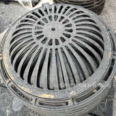 球墨铸铁篦子 篦子 排雨水沟盖板停车场溢流井侧排水圆形单块成套