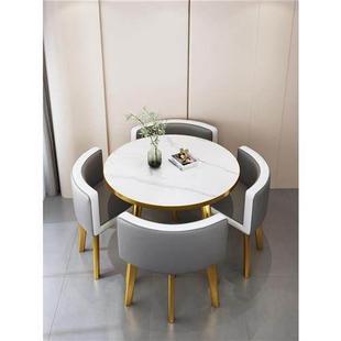 现代接待桌椅组合售楼部洽谈桌店铺会客桌椅办公室休闲小圆桌方餐