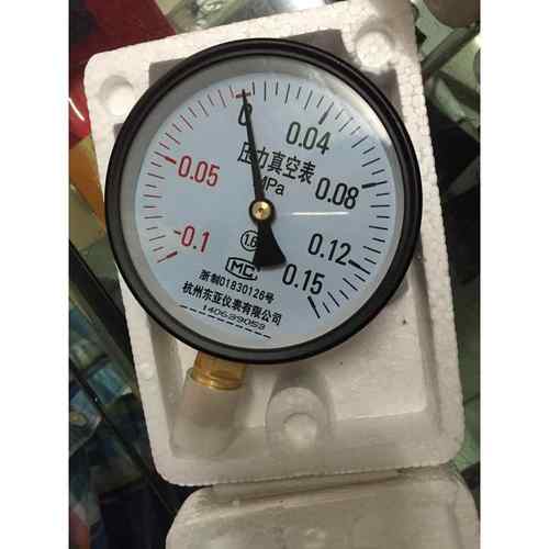 真空压力表杭Y100 0.1-0.15MPA 表州盘100MFJLM 螺纹20*1.5X2-0