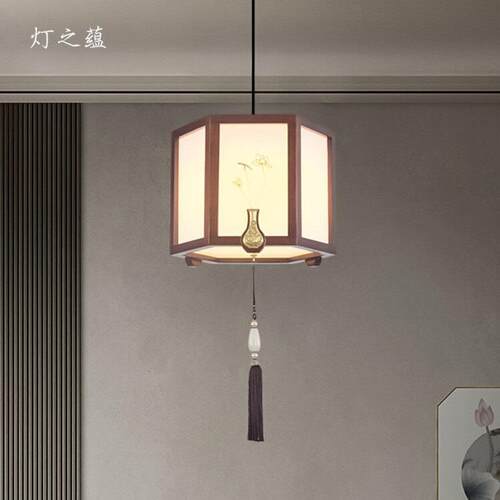 新中式旋转挑空loft公寓楼梯间长吊灯复式楼别墅中空创意简约吊灯