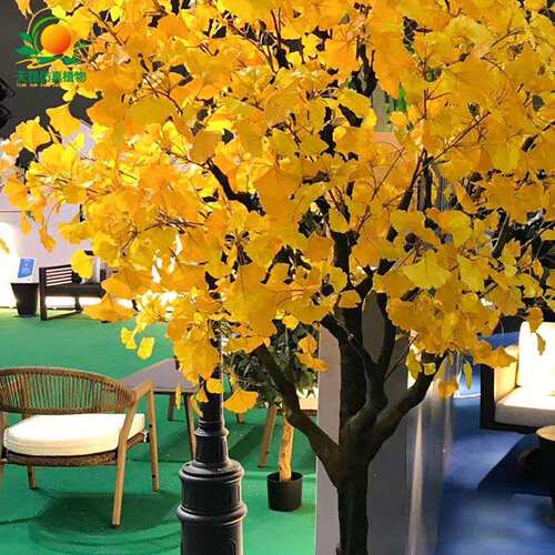 天昆仿真银杏树室内假植物装饰玻璃假钢树园林造景仿真树假银杏树