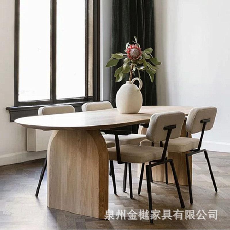 北欧亚克力实木餐桌小户型客厅悬浮吃饭桌民宿公寓特色餐桌椅组合