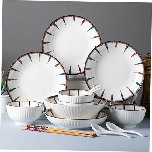 18-piece set of bowls and plates set of ceramic bowls and pl