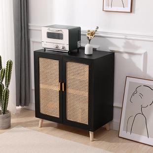 实木藤储编2326餐边柜靠墙体茶客水柜厨房置物柜家用厅物一柜收纳