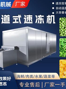 隧道式果蔬食品速冻流水线商用青豆粒玉米粒蔬菜隧道式速冻机
