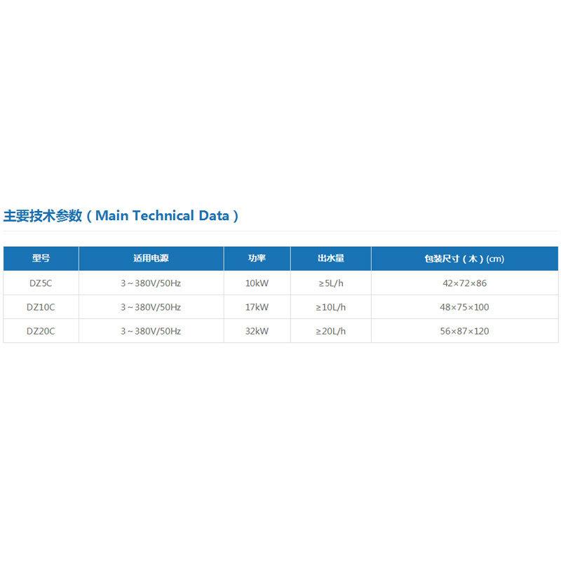 上海三Z5C/DZ10CD/DZ2CD0Z系DZ5C列C型不锈申钢电热重蒸馏水器