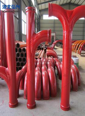 DN125*R900*90三通弯管 人字形三通泵管 6个厚 8个厚