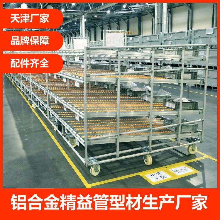 移动货架,精益管货架,铝合金线棒货架,现货供应,天津货架厂家