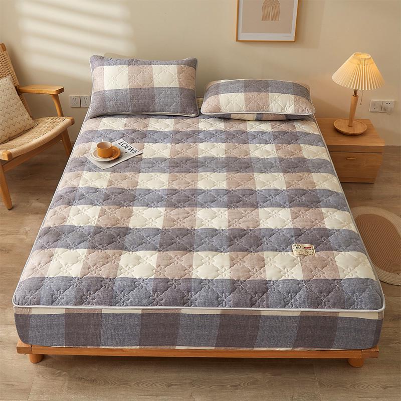 A类大豆纤维单件床笠夹棉床罩席梦思床垫保护套防滑固定床笠罩