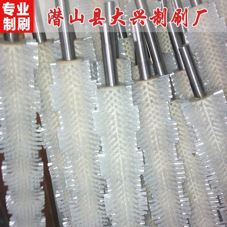 毛刷辊厂家定螺旋清洗毛刷辊红枣清洗机械咬合式尼龙毛刷辊