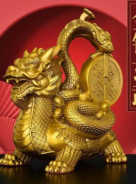 铜玄武乌龟摆件四大神兽入户玄关桌面客厅旺宅摆件家居饰品办公室