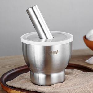 onlycook不锈钢蒜臼子家用捣碎神器擂钵石臼舂钵捣蒜器研磨器研钵