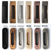 休闲覆古滑动门拉手嵌入滑动衣柜门金色隐藏隐形拉手厨房滑动门扣