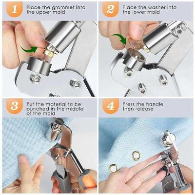 Grommet Tool Kit, 3/8 Inch Eyelet Pliers Tool(10Mm) For