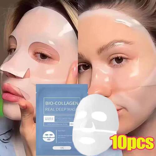 1/3/5/10PCS Bio Collagen Face Mask Anti Wrinkle Fade Face