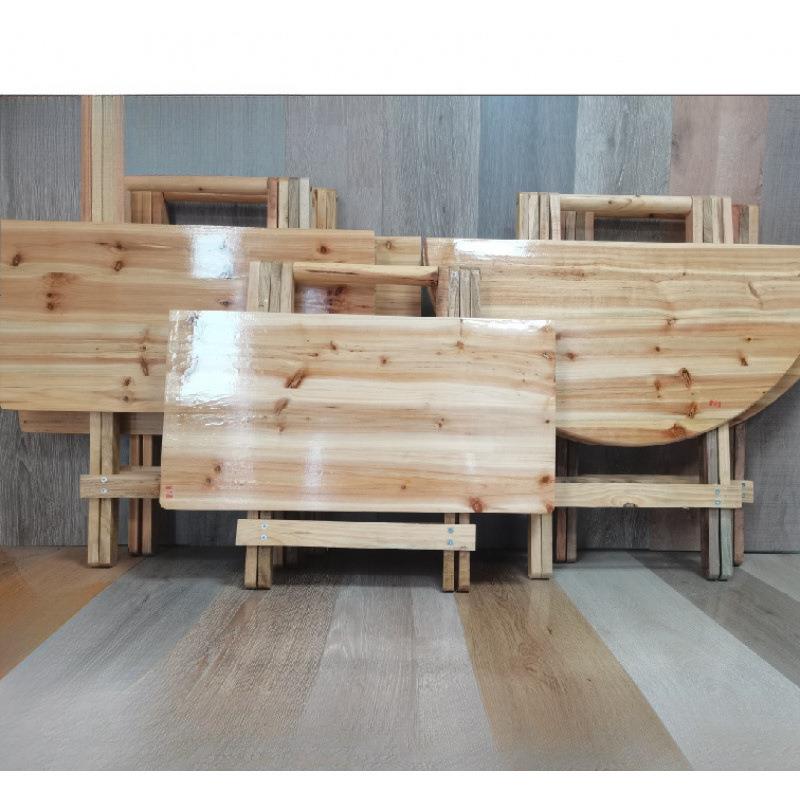 实木折叠桌便携式家用简易小桌子户外夜宵摆摊租房学习桌杉木便宜