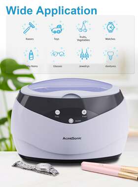 跨境小型家用超声波眼镜清洗机珠宝首饰手表牙套假牙清洗器现货