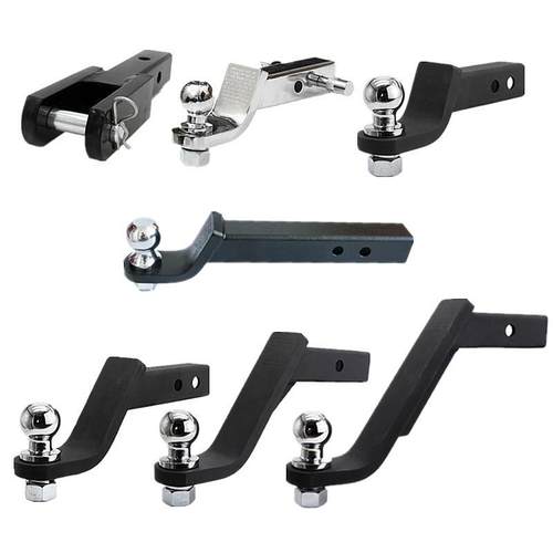 汽车方口推车臂车尾改装流氓钩拖车钩配件连接器方口推车球通用臂