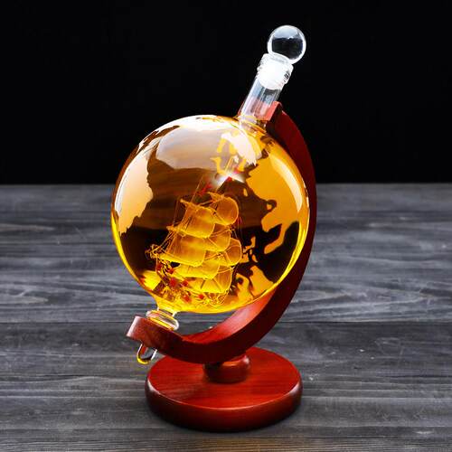 地球仪泡酒瓶玻璃加厚酒瓶空瓶创意家用高颜值泡酒专用密封存酒瓶