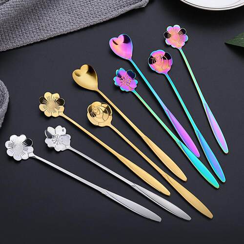 Spoon Cherry Rose Scoop Coffee Spoon Christmas Gifts 咖啡勺