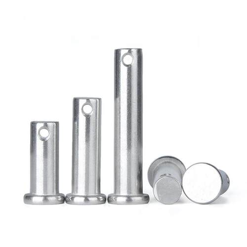 现货 304不锈钢带孔销轴 GB882 平头圆柱定位销钉 M3-M16