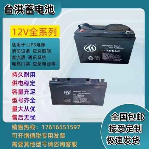 台洪蓄电池TH-12V100AH/12V100AH65AH40AH24AH17AH120AH20消防UPS