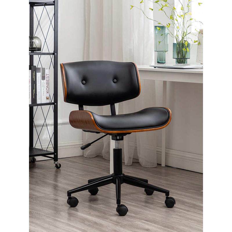 椅座椅书房卧室舒适轻电脑奢椅子小型办公久坐升降椅转椅实木家用